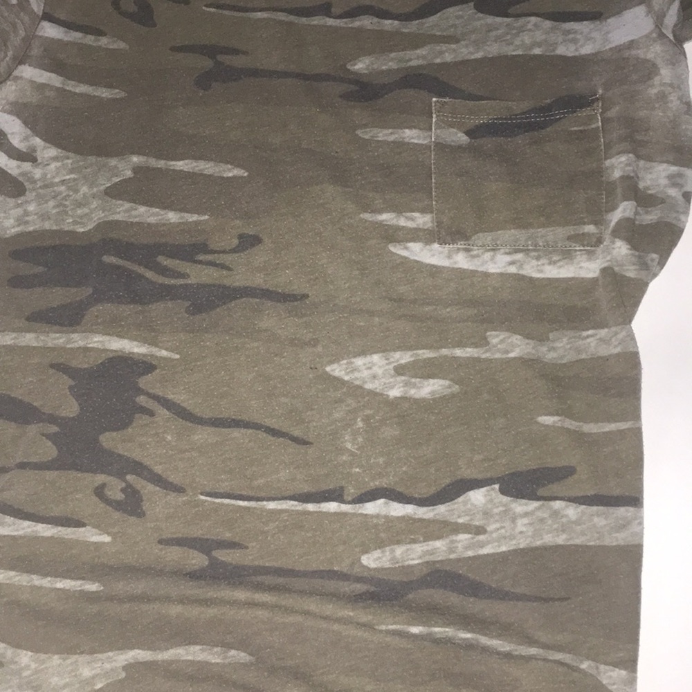 Distressed camo tee